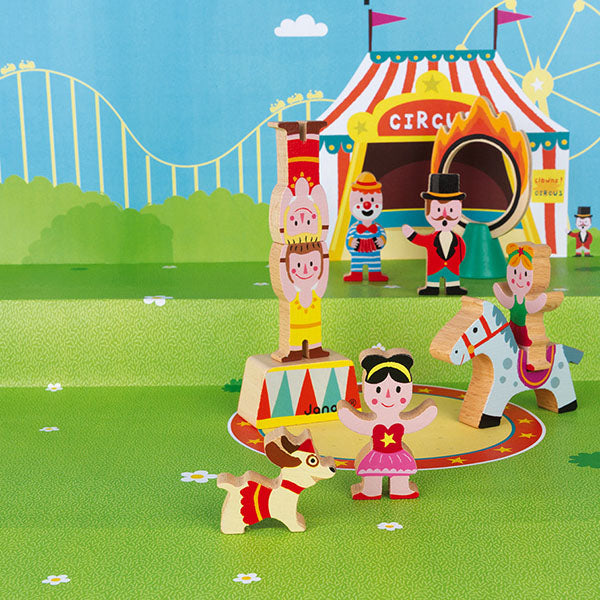 Mini Story - Cirque Janod jeu jouet toy kid games figurines figures wood  bois