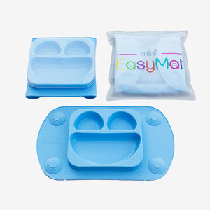EasyMat Mini Portable Baby Suction Plate with Lid and Carry Case
